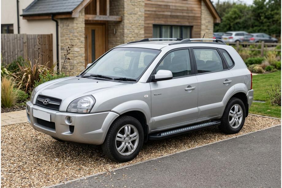 Hyundai Tucson JM 2004– Stranske stopnice New Vision Black (2 kosa, aluminij) Image