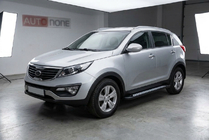 Kia Sportage 2010–2015 Stranske stopnice New Vision Black (2 kosa, aluminij) fotografija 1