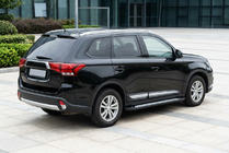 Mitsubishi Outlander 2012–2021 Stranske stopnice New Vision Black (2 kosa, aluminij) fotografija 1