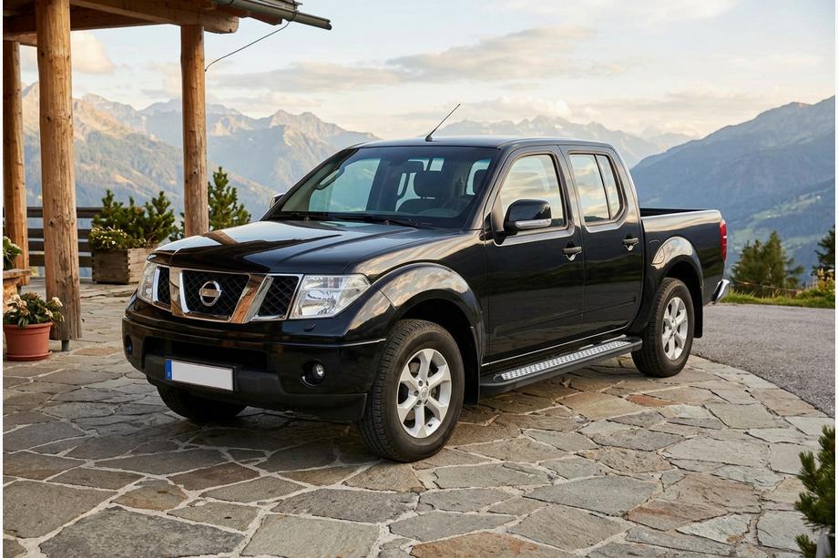 Nissan Navara 2006–2015 Stranske stopnice New Vision Black (2 kosa, aluminij) Image