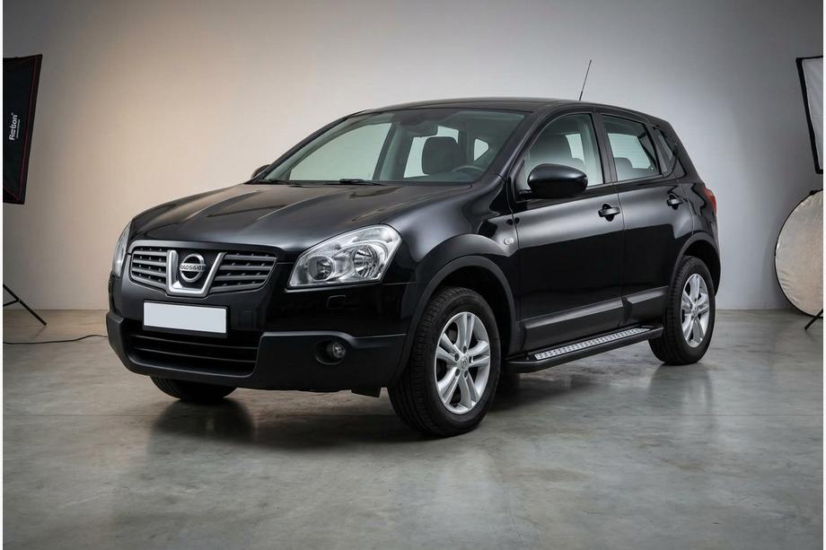 Nissan Qashqai 2007–2010 Stranske stopnice New Vision Black (2 kosa, aluminij) Fotografija 1