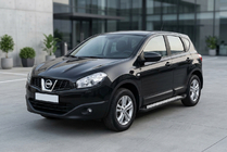Nissan Qashqai 2010–2014 Stranske stopnice Vision New Black (2 kos, aluminij) Dolga medosna razdalja fotografija 1