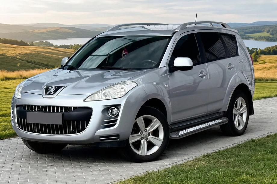 Peugeot 4007 2007–2013 Stranske stopnice New Vision Black (2 kosa, aluminij) Image