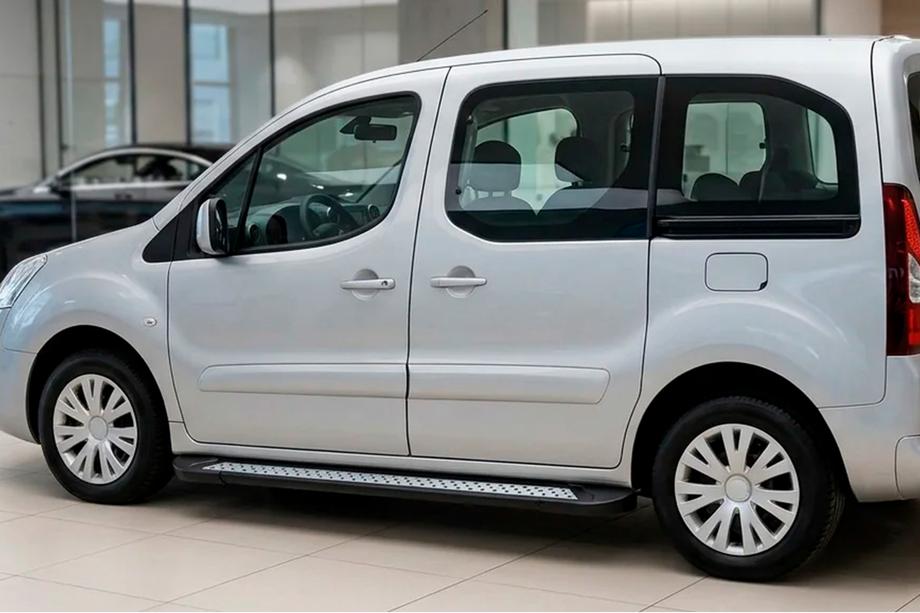 Peugeot Partner Tepee 2008–2018 Stranske stopnice New Vision Black (2 kosa, aluminij) Image