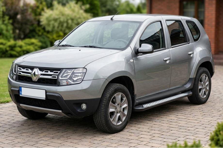 Renault Duster 2008–2017 Stranske stopnice New Vision Black (2 kosa, aluminij) Image