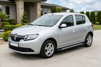 Renault Sandero 2013–2022 Stranske stopnice New Vision Black (2 kosa, aluminij) fotografija 1