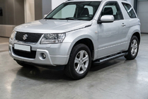 Suzuki Grand Vitara 2005–2017 Stranske stopnice New Vision Black (2 kosa, aluminij) fotografija 1