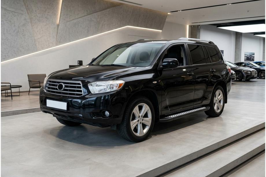 Toyota Highlander 2008–2013 Stranske stopnice New Vision Black (2 kosa, aluminij) Fotografija 1