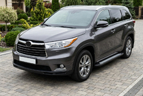 Toyota Highlander 2013–2019 Stranske stopnice New Vision Black (2 kosa, aluminij) fotografija 1