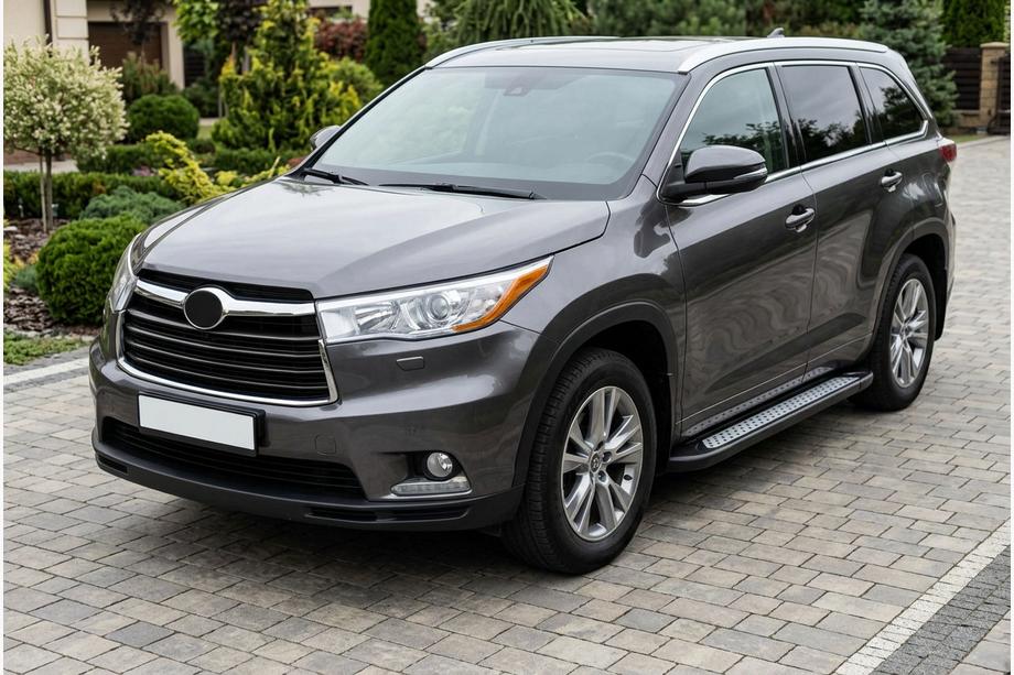 Toyota Highlander 2013–2019 Stranske stopnice New Vision Black (2 kosa, aluminij) Image