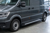 Volkswagen Crafter 2016– Stranske stopnice New Vision Black (2 kosa, aluminij) Dolga/Ekstra dolga fotografija 1