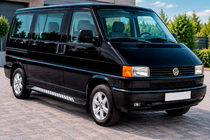 Volkswagen T4 Transporter 1990–2003 Stranske stopnice Vision New Black (2 kos, aluminij) Dolga medosna razdalja fotografija 1