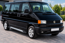 Volkswagen T4 Caravelle/Multivan 1990–2003 Stranske stopnice New Vision Black (2 kosa, aluminij) Kratka medosna razdalja fotografija 1