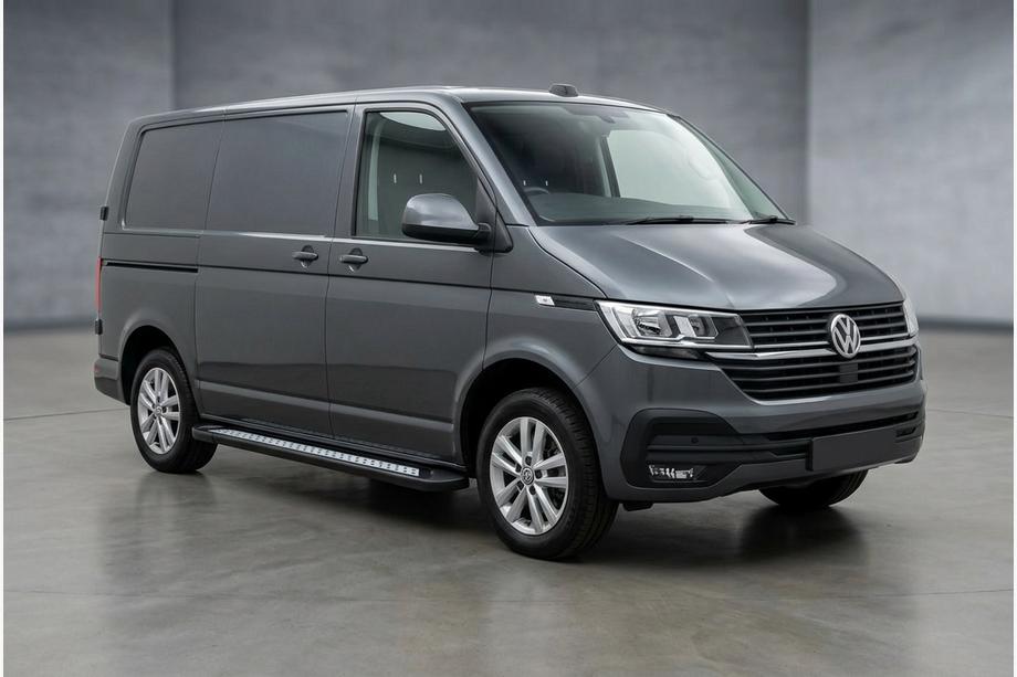 Volkswagen T6 2015–2024 Stranske stopnice New Vision Black (2 kosa, aluminij) Kratka medosna razdalja Image