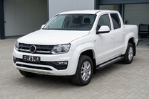 Volkswagen Amarok 2010–2022 Stranske stopnice New Vision Black (2 kosa, aluminij) fotografija 1