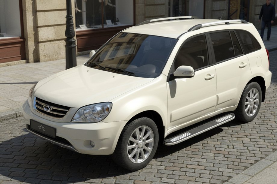 Chery Tiggo 1 2005–2016 Bočne stopnice Tayga V2 (2 kosa, aluminij) Image