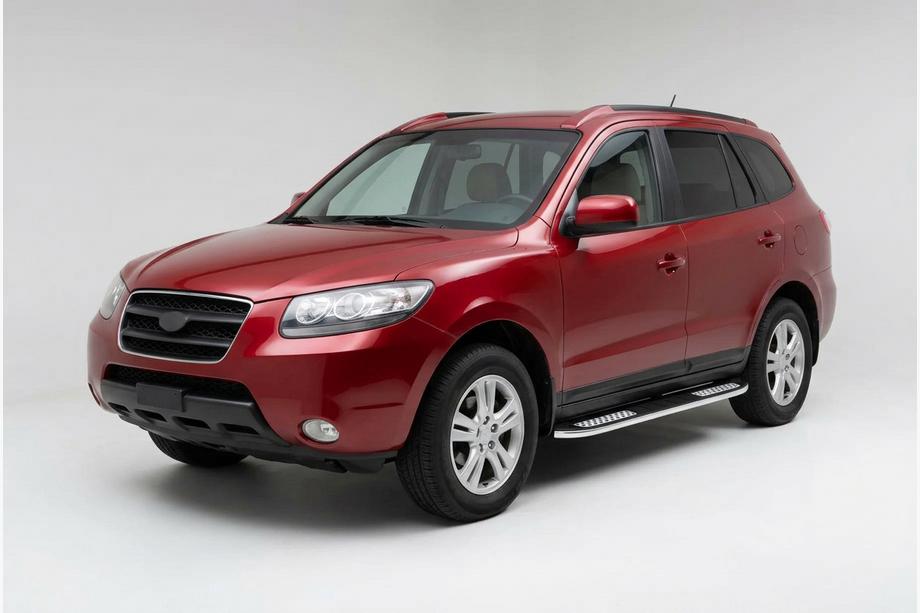 Hyundai Santa Fe 2 2006–2012 Bočne stopnice Tayga V2 (2 kosa, aluminij) Fotografija 1
