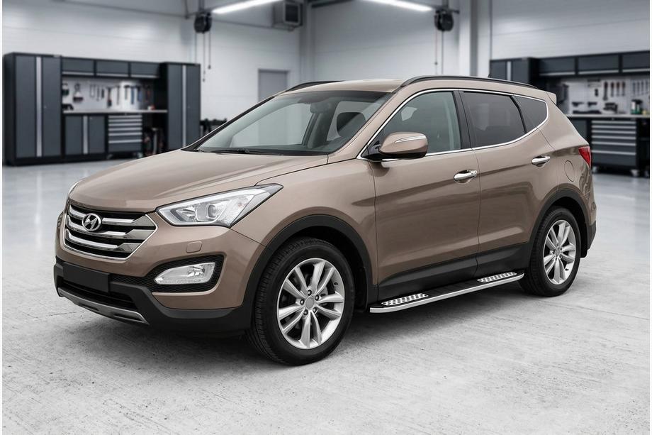 Hyundai Santa Fe 3 2012–2018 Bočne stopnice Tayga V2 (2 kosa, aluminij) Image