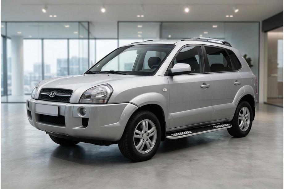 Hyundai Tucson JM 2004– Bočne stopnice Tayga V2 (2 kosa, aluminij) Image