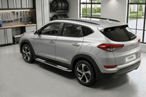 Hyundai Tucson TL 2016–2021 Bočne stopnice Tayga V2 (2 kosa, aluminij) fotografija 1