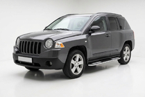 Jeep Compass 2006–2016 Bočne stopnice Tayga V2 (2 kosa, aluminij) fotografija 1