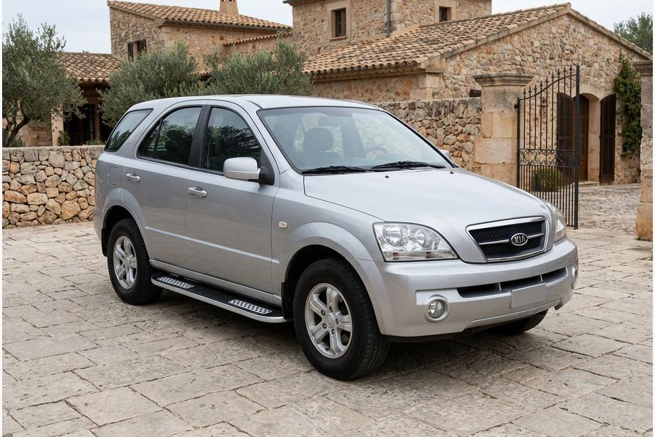 Kia Sorento I BL 2002–2009 Bočne stopnice Tayga V2 (2 kosa, aluminij) Fotografija 1