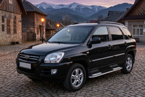 Kia Sportage 2004–2010 Bočne stopnice Tayga V2 (2 kosa, aluminij) fotografija 1