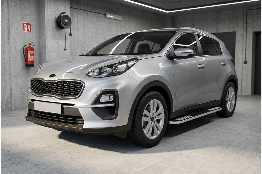 Kia Sportage 2015–2021 Bočne stopnice Tayga V2 (2 kosa, aluminij) Fotografija 1