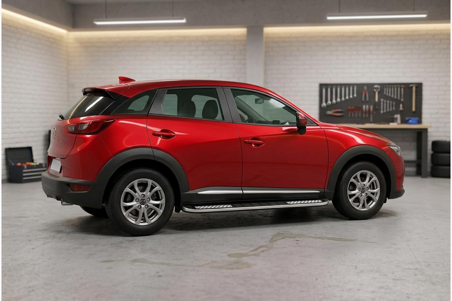 Mazda CX-3 2015– Bočne stopnice Tayga V2 (2 kosa, aluminij) Fotografija 1