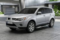 Mitsubishi Outlander 2006–2012 Bočne stopnice Tayga V2 (2 kosa, aluminij) fotografija 1