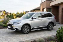 Mitsubishi Outlander 2012–2021 Bočne stopnice Tayga V2 (2 kosa, aluminij) fotografija 1