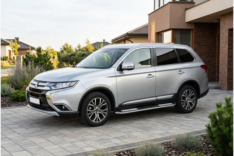 Mitsubishi Outlander 2012–2021 Bočne stopnice Tayga V2 (2 kosa, aluminij) Image