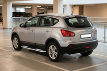Nissan Qashqai 2007–2010 Bočne stopnice Tayga V2 (2 kosa, aluminij) fotografija 1