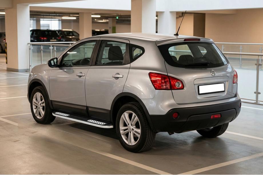 Nissan Qashqai 2007–2010 Bočne stopnice Tayga V2 (2 kosa, aluminij) Image