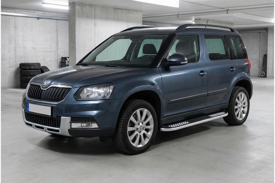 Skoda Yeti 2009–2017 Bočne stopnice Tayga V2 (2 kosa, aluminij) Image