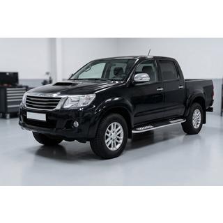 Bočne stopnice Tayga V2 (2 kosa, aluminij) Toyota Hilux 2006–2015 fotografija 1