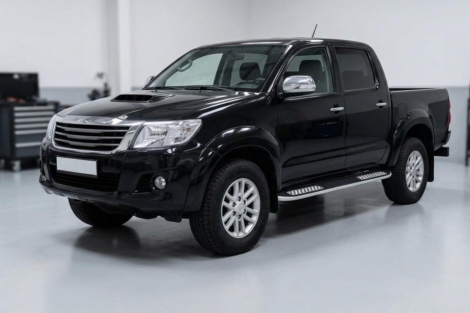 Toyota Hilux 2006–2015 Bočne stopnice Tayga V2 (2 kosa, aluminij) Image