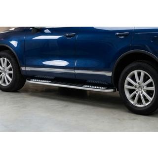 Bočne stopnice Tayga V2 (2 kosa, aluminij) Volkswagen Touareg 2002–2010 fotografija 1
