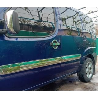 Široki vratni molding (4 kosi, nerjaveče jeklo) Fiat Doblo I 2005–2010 fotografija 1