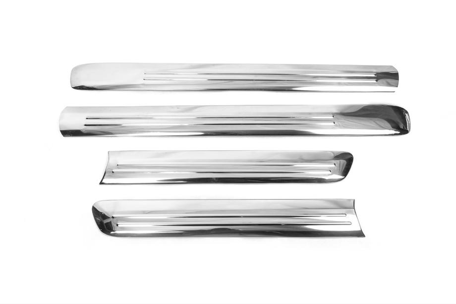 Fiat Doblo I 2005–2010 Široki vratni molding (4 kosi, nerjaveče jeklo) Fotografija 7
