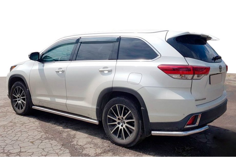 Toyota Highlander 2013–2019 Zadnji vogalni elementi (2 kosa, nerjavno jeklo) Image