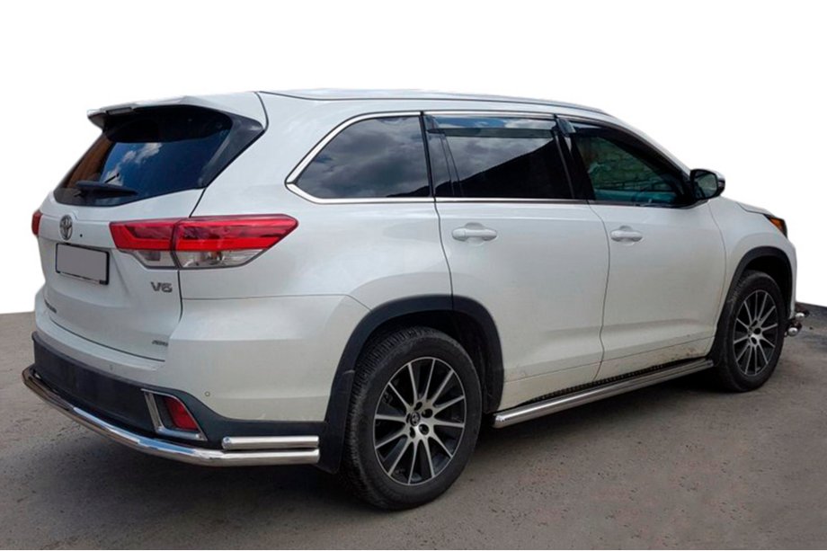 Toyota Highlander 2013–2019 Zadnji zaščitni lok AK005-2 (2 kos, nerjaveče jeklo) Image