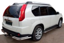 Nissan X-trail T31 2007–2014 Zadnji vogalni elementi AK003-Double (2 kosa, nerjavno jeklo) fotografija 1