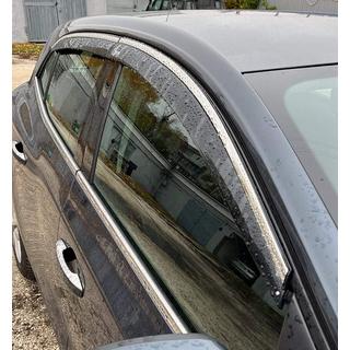 Vetrni deflektorji za okna s kromirano letvijo HB (4 kosi, Niken) Renault Megane IV 2016–2025 fotografija 1