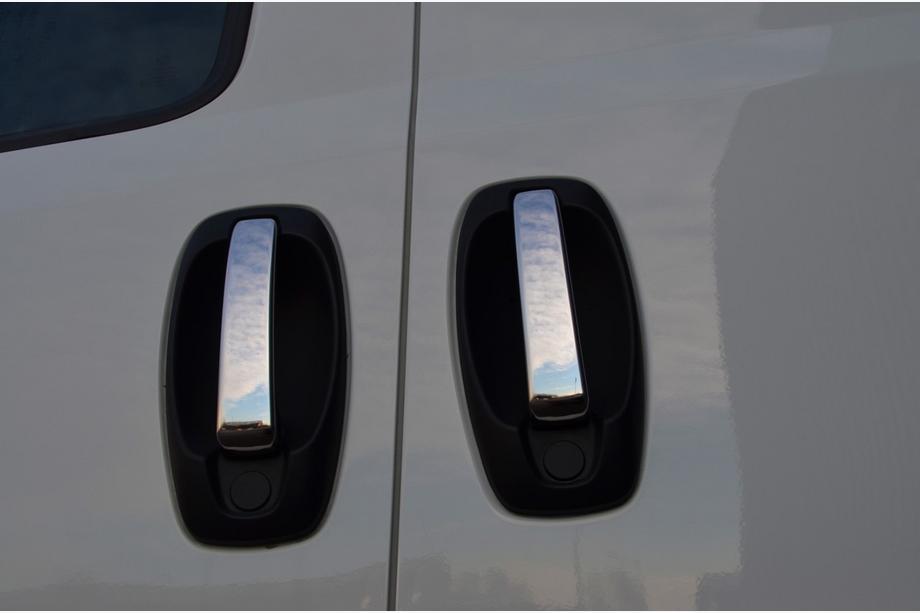 Fiat Doblo II 2010–2022 Kromirani pokrovi kljuk vrat (4 kos, nerjaveče jeklo) Carmos - turško nerjaveče jeklo Image