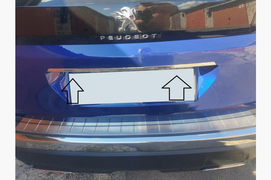 Peugeot 3008 2016–2023 Letvica nad registrsko tablico (nerjavno jeklo) Image
