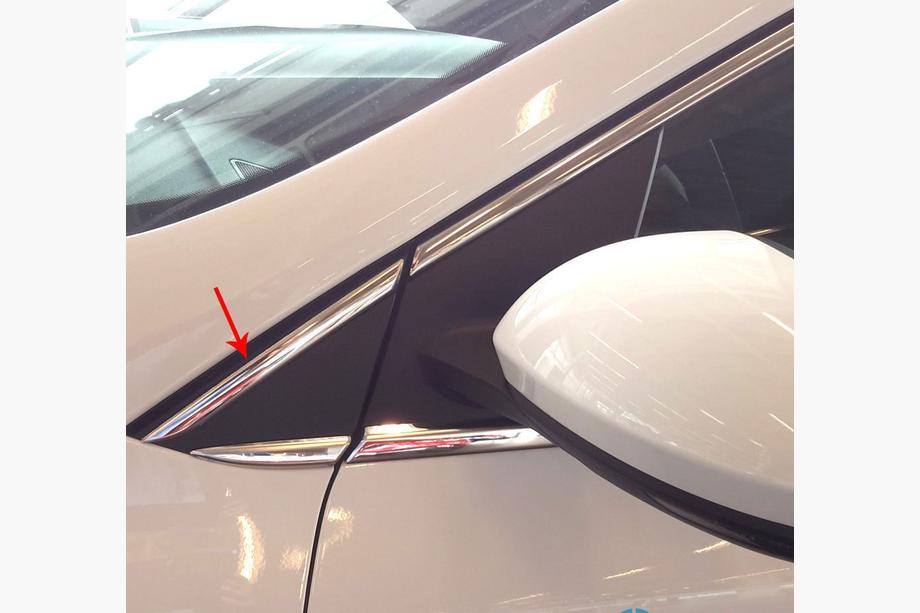 Renault Megane IV 2016–2025 Kompletna okenska krom obroba (Sedan, 12 kos, nerjaveče jeklo) OmsaLine - italijansko nerjavno jeklo Fotografija 3