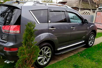Mitsubishi Outlander 2006–2012 Stranske stopnice Bosphorus Grey (2 kos., aluminij) fotografija 8