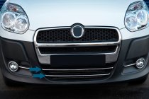 Fiat Doblo II 2010–2022 Kromirana obloga spodnje maske (2010-2015, 2 kosa, inox) fotografija 2