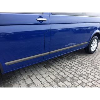Letvice na vratih (nerjaveče jeklo, črni krom) Volkswagen T5 Transporter 2003–2010 fotografija 1